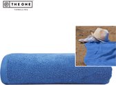 The One Towelling Classic Supersize strandlaken - Extra grote handdoek - 100% Gekamd katoen - 100 x 210 cm - Aqua Azure