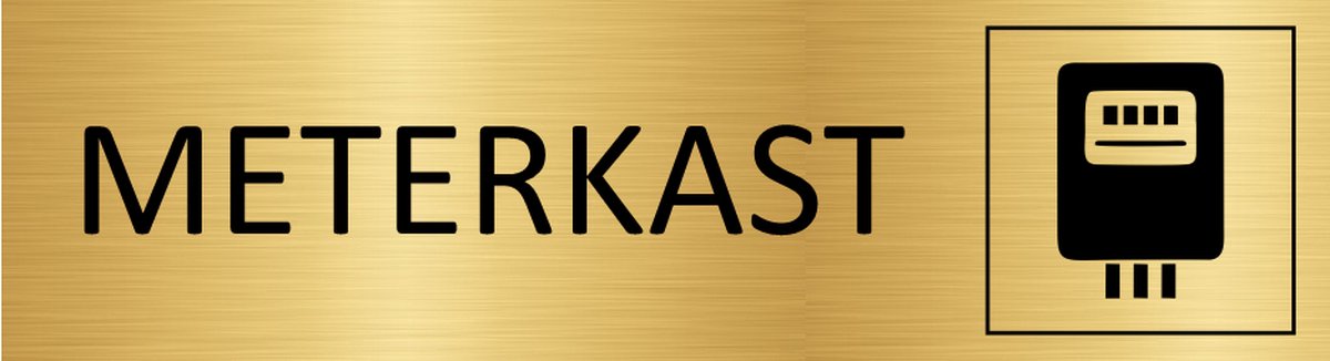 CombiCraft deurbordje Meterkast in goud met tape - 165 x 45 mm