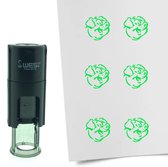 CombiCraft Stempel Varken 10mm rond - groene inkt