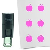 CombiCraft Stempel Appel 10mm rond - Roze inkt