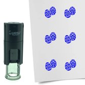 CombiCraft Stempel Paaseieren 10mm rond - blauwe inkt