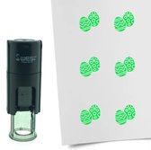 CombiCraft Stempel Paaseieren 10mm rond - groene inkt