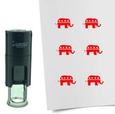 CombiCraft Stempel Olifant van de Republikeinen 10mm rond - rode inkt