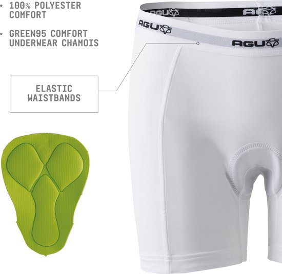 AGU Underwear Fietsonderbroek Essential - Fietsonderbroek Dames met Zeem - Ademend Fietsondergoed - Wit - L van AGU — afbeelding 3
