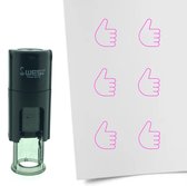 CombiCraft Stempel Duim omhoog 10mm rond - Roze inkt