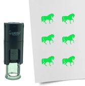 CombiCraft Stempel Paard 10mm rond - groene inkt