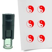 CombiCraft Stempel Yin Yang 10mm rond - Rode inkt