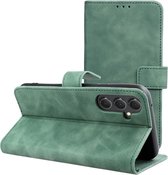 Case2go - Étui de téléphone adapté pour Samsung Galaxy A54 5G - Étui portefeuille - Avec fermeture magnétique - Vert