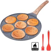 Gratyfied - Pancake maker - 7 gaats - 26 cm - koken in gasfornuis - Zwart