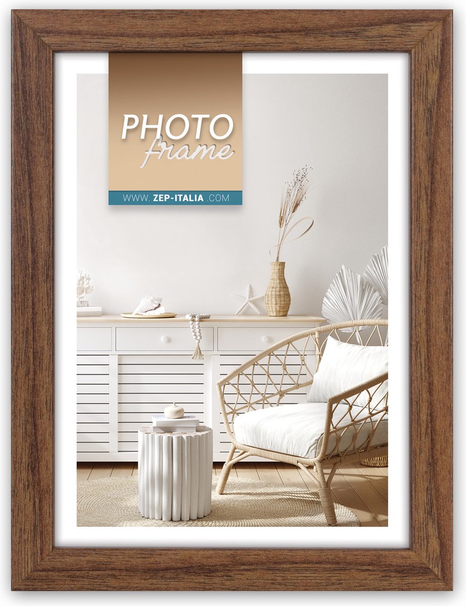 Zep Houten Fotolijst Vivan 8 Donkerbruin voor foto formaat 13x18 - V33578