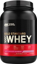 Optimum Nutrition Gold Standard 100% Whey Protein - White Chocolate Raspberry - Proteine Poeder - Eiwitshake - 900 gram (28 servings)