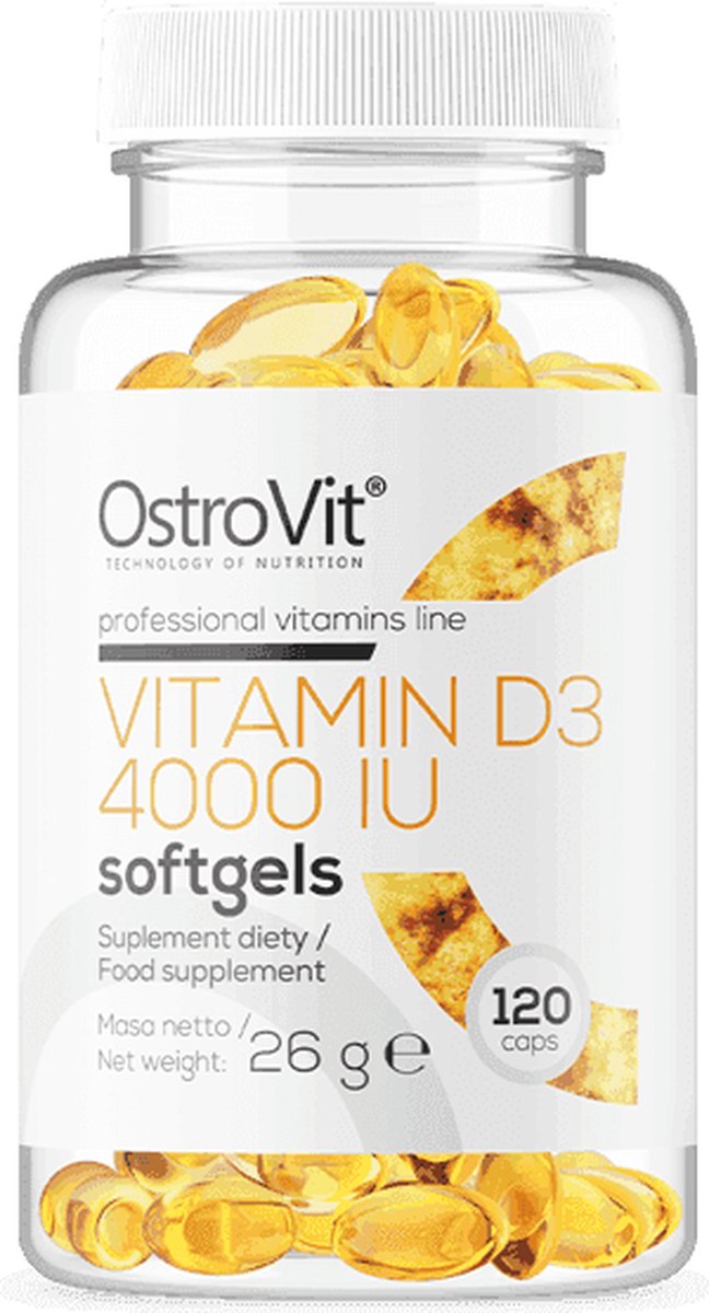 Vitaminen - OstroVit Vitamine D3 4000 IU 120 capsules - 120 capsules