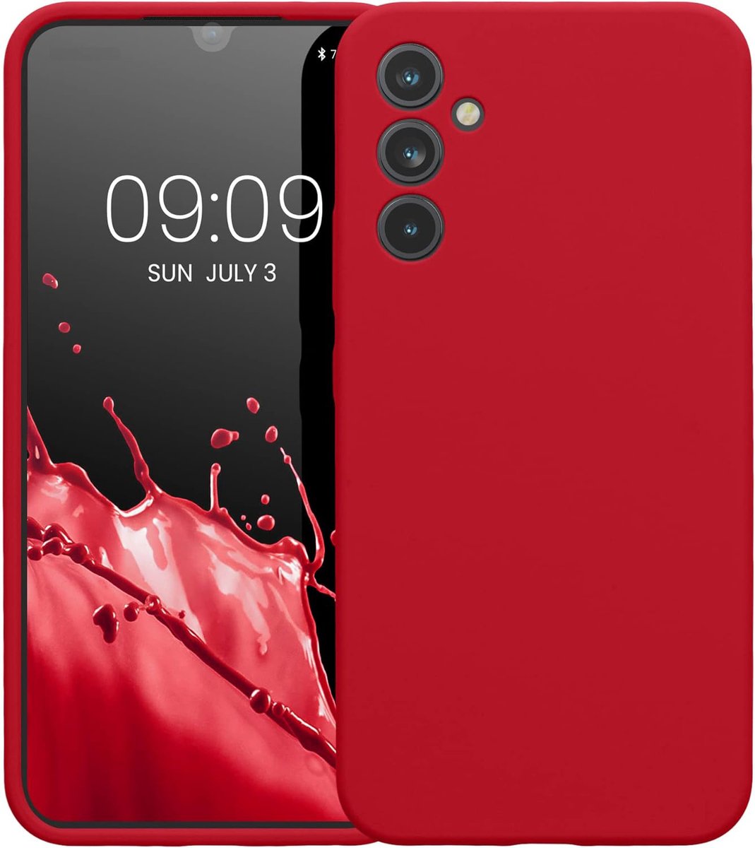 Casemania Hoesje Geschikt voor Samsung Galaxy A55 - Rood - Liquid Siliconen Back Cover
