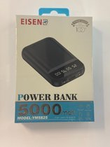 Eisenz Powerbank YM5825 - 5000 Mah - Zwart - 5000 mah - Zwart.