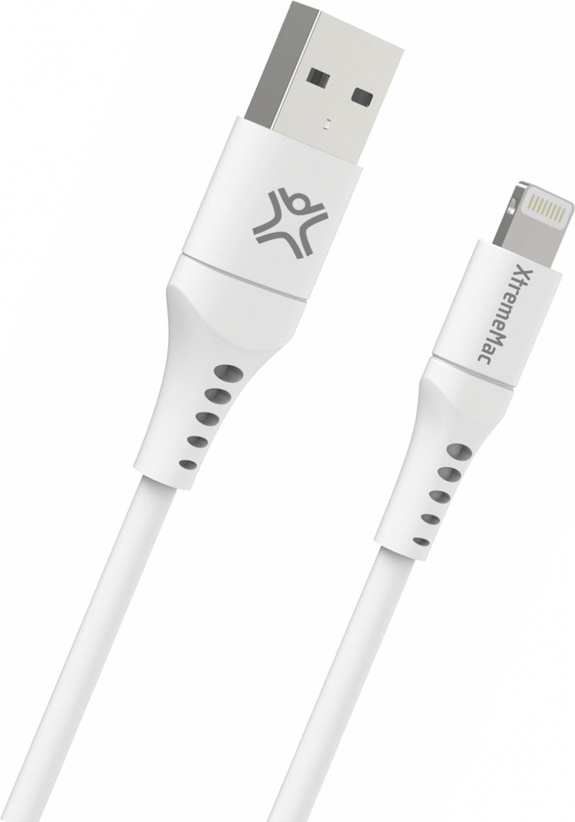 XtremeMac Usb A naar Lightning Kabel 2m Kunststof Wit