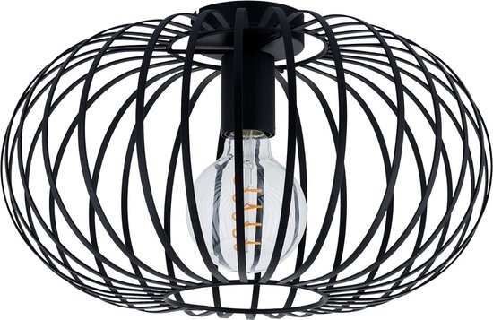 Design plafondlamp zwart 39cm Ø - Julia