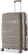 SKYCASES Handbagage Koffer met Wielen - Cijferslot - 35x21x54 cm - 40L - Champagne