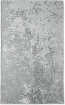 Eetkamertafelkleed van geplet fluweel 132x178 cm zilvergrijs