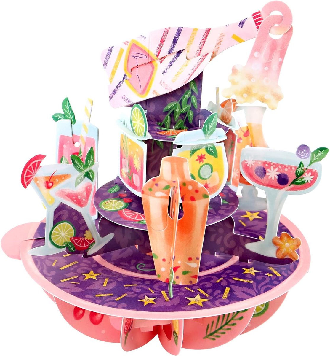 3D wenskaart Pirouette - Santoro London - Cocktails