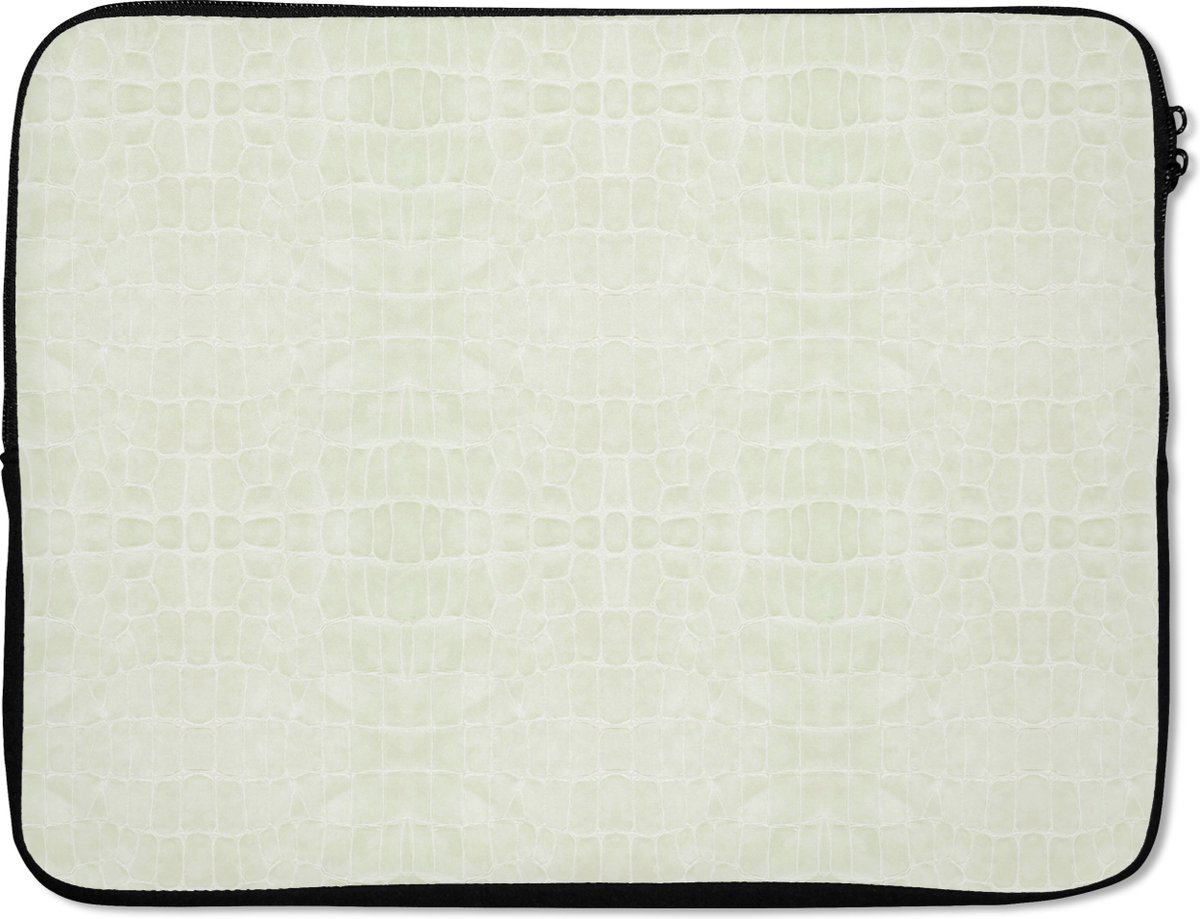 Laptophoes - Grijs - Leer print - Laptop - Structuur - 15 6 Inch - Laptopcase