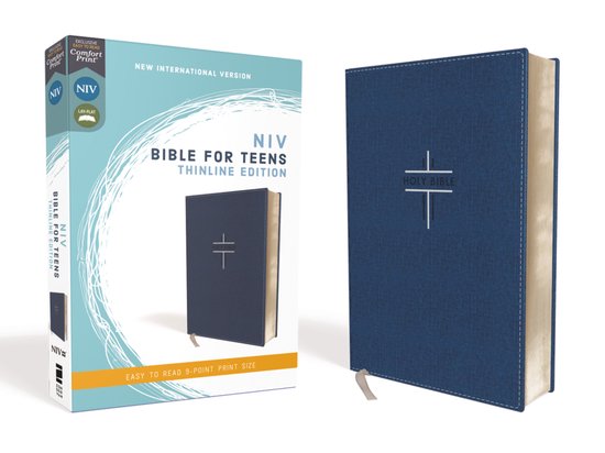 NIV, Bible for Teens, Thinline Edition, Leathersoft, Blue, R ... - cover