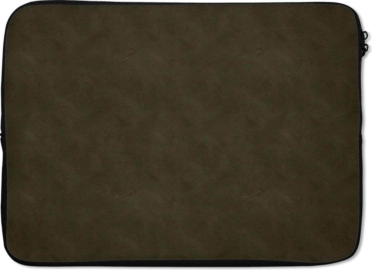 Laptophoes - Leer print - Groen - Laptop - 14 Inch - Laptop accesoires
