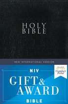 Niv, Gift and Award Bible, LeatherLook, Black, Red Letter Edition, Comfort Print