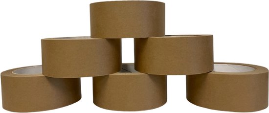 HL - plakband - verpakkingstape - tape - 50m x 48mm - papier - 6 Rollen