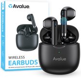Écouteurs sans fil Avalue® avec Bluetooth 5.0 - Convient pour Apple et Android - Zwart