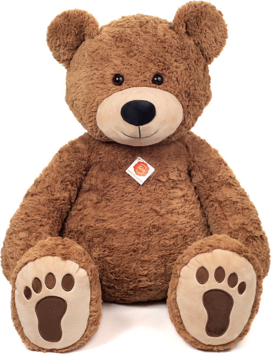 Hermann Teddy Knuffeldier beer Bruno - zachte pluche stof - premium kwaliteit knuffels - bruin - 75 cm