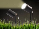 JL - Prikspot tuinlamp GU10 fitting zand zwart waterdicht