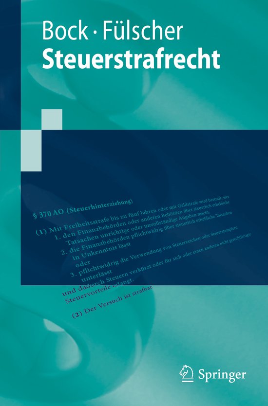 Springer-Lehrbuch- Steuerstrafrecht - cover
