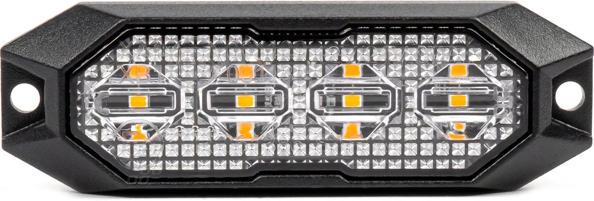 Slim Amber Grill Montage Flitser 4x3W LED R65 R10 12/24V IP6K9K