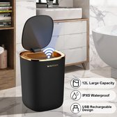 Smart-Shop Badkamer Slimme Sensor Prullenbak - Luxe Automatische Vuilnisbak Voor Keuken Smart Home 12l