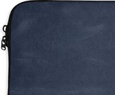 Laptophoes 17 inch - Inductie beschermer - Leer - Blauw - Dieren - Laptop sleeve - Binnenmaat 42,5x30 cm - Zwarte achterkant