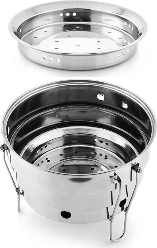 BBQ Outdoor Rvs Draagbare Barbecue Grill En Grill Net Camping Picknick Houtskool Grill Vouwgrill (Stijl 1) van Merkloos — afbeelding 3