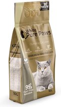 White Pure Paws Bentoniet kattenbakvulling sensitive - Klontvormend - Bentonite klei voor kattenbak - 10L