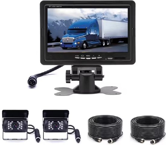 BrandWay Bedrade Achteruitrijcamera set met 2 Camera's