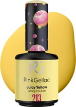 Pink Gellac 213 Juicy Yellow Gel Lak 15ml - Glanzende Gele Gellak Nagellak - Gelnagels Producten - Gel Nails