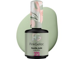 foto van Pink Gellac - 323 Gentle Jade Gel Nagellak 15ml - Groene Gel Lak - Manicure voor Gelnagels - Gel Nagellak - Gel Nails