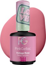 Pink Gellac Roze Gellak Nagellak 15ml - Glanzend Roze Gel Lak - Gelnagels Producten - Gel Nails - 344 Vintage Rose