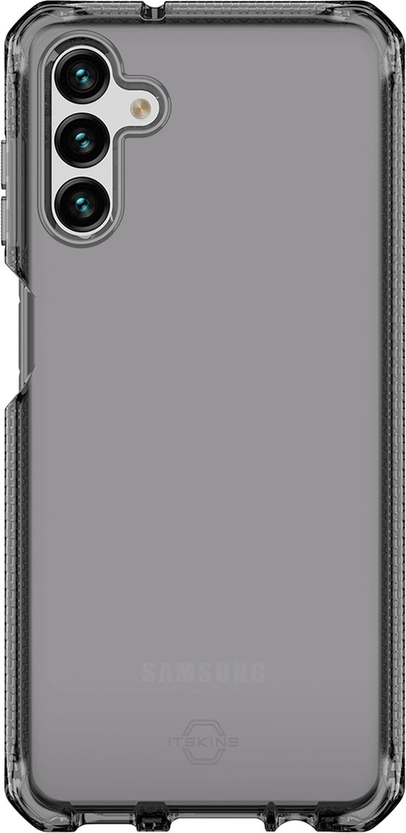 ITSkins Hoesje geschikt voor Samsung Galaxy A04s Telefoonhoesje Flexibel TPU | ITSkins SpectrumClear Backcover Shockproof | Schokbestendig Galaxy A04s Telefoonhoesje | Anti Shock Proof - Smoke | Zwart
