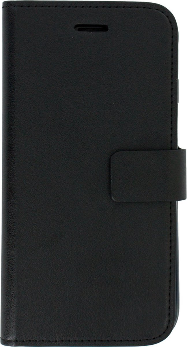 Mobiparts Telefoonhoesje geschikt voor Apple iPhone SE (2022) Hoesje | Mobiparts Classic Wallet Bookcase Portemonnee | Pasjeshouder voor 4 Pasjes | Telefoonhoesje voor Pinpas / OV Kaart / Rijbewijs - Zwart