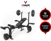 Bol.com Viper Sports halterbank – Fitnessbank – Verstelbare rugleuning – Uiterst geschikt voor gewichten – Incl. Beenhouder – Za... aanbieding