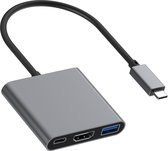 Adaptateur Rolio USB C vers HDMI - 3 en 1 - 4K HDMI - USB 3.0 - Chargement USB-C - Qualité Premium