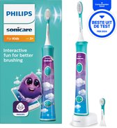Bol.com Philips Sonicare for kids HX6322/04 - Elektrische Tandenborstel voor kinderen - Blauw - incl. extra opzetborstel aanbieding