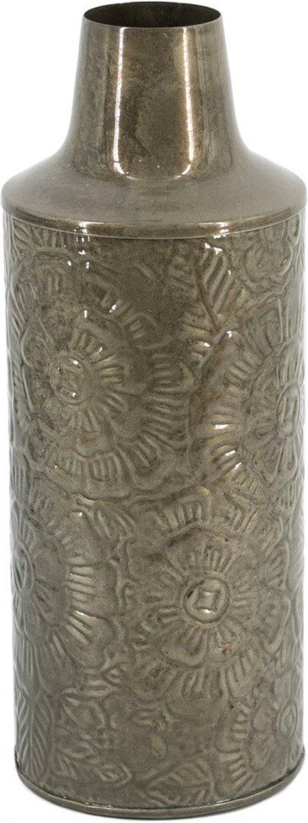 homebound by ky Metalen vaas olive | vaas | bloemenvaas | 6,5x14x36cm Groen