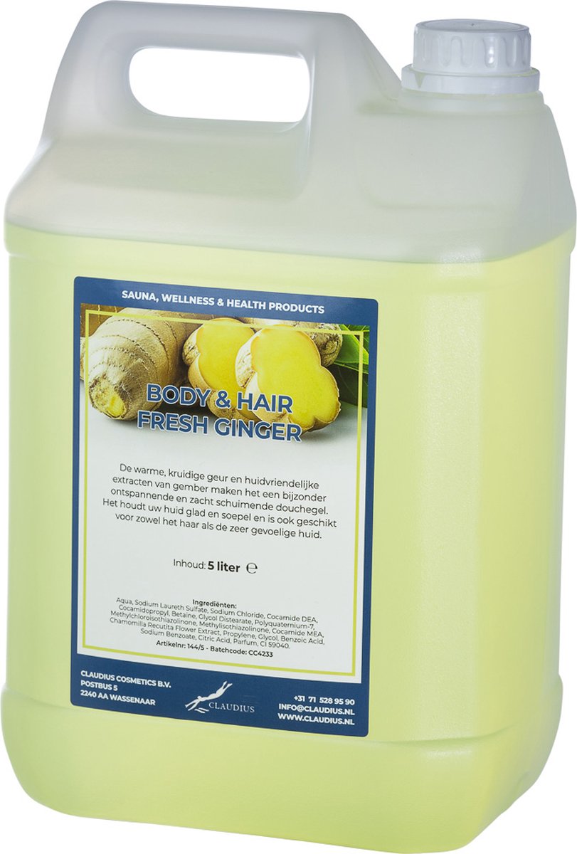 Goedkoopste Body & Hair Fresh Ginger- 5 Liter - 2 in 1 voor lichaam en haar.
