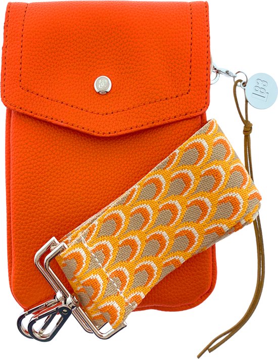 LOT83 Tas Jolie - Vegan leer - Crossbodytas - Handtas - Oranje - Perfect voor dagelijks gebruik
