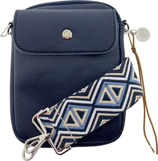 LOT83 Tas Liva - Vegan leer - Crossbodytas - Handtas - Navy - Perfect voor dagelijks gebruik